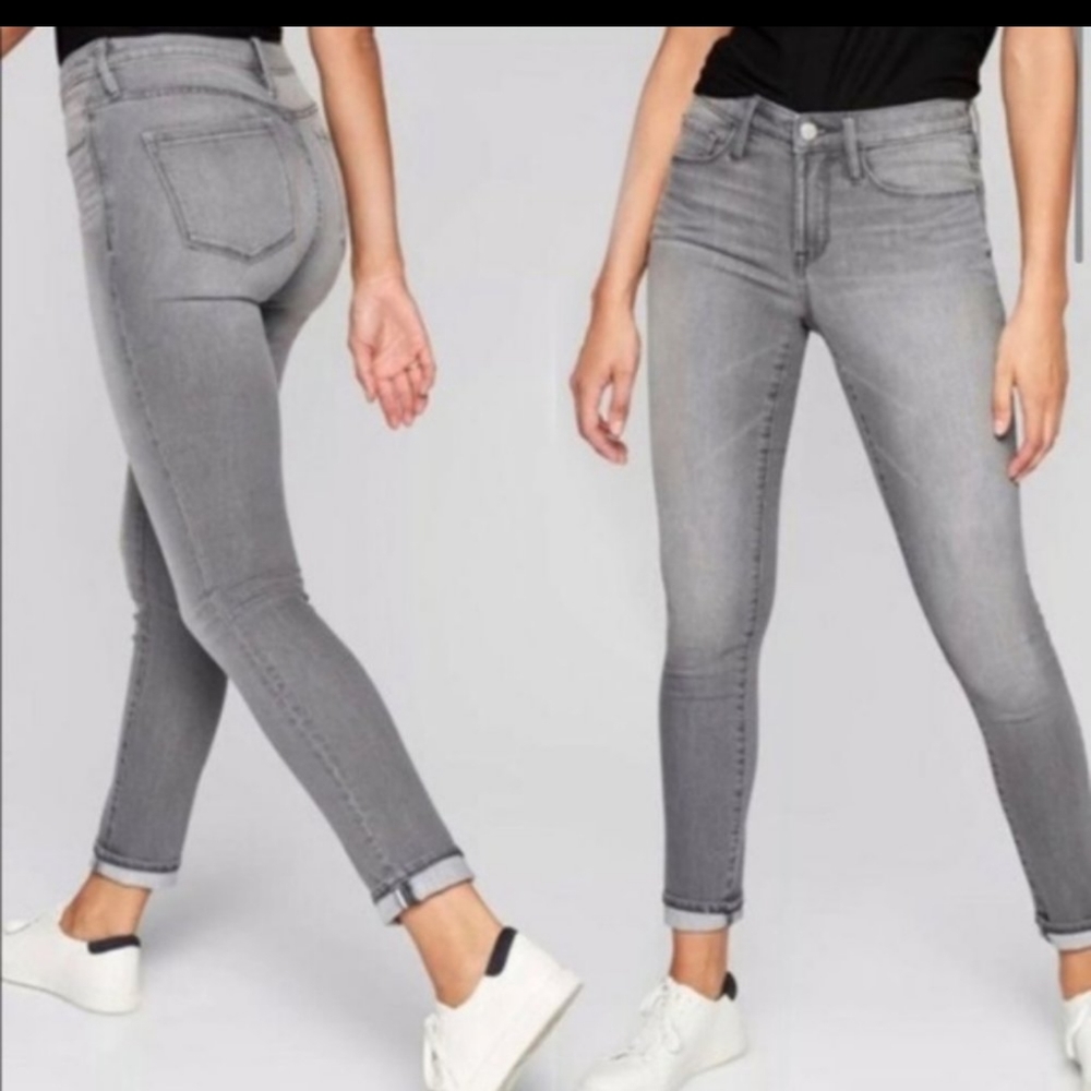 ATHLETA Sculptek Skinny Crop Jeans Granite NWT